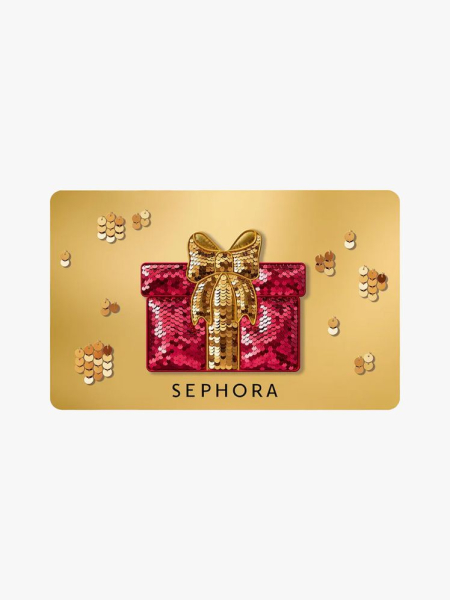Sephora Gift Card in branded component on a light gray background